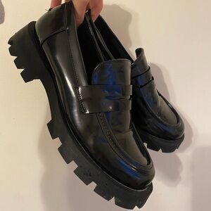 Black Chunky Loafers